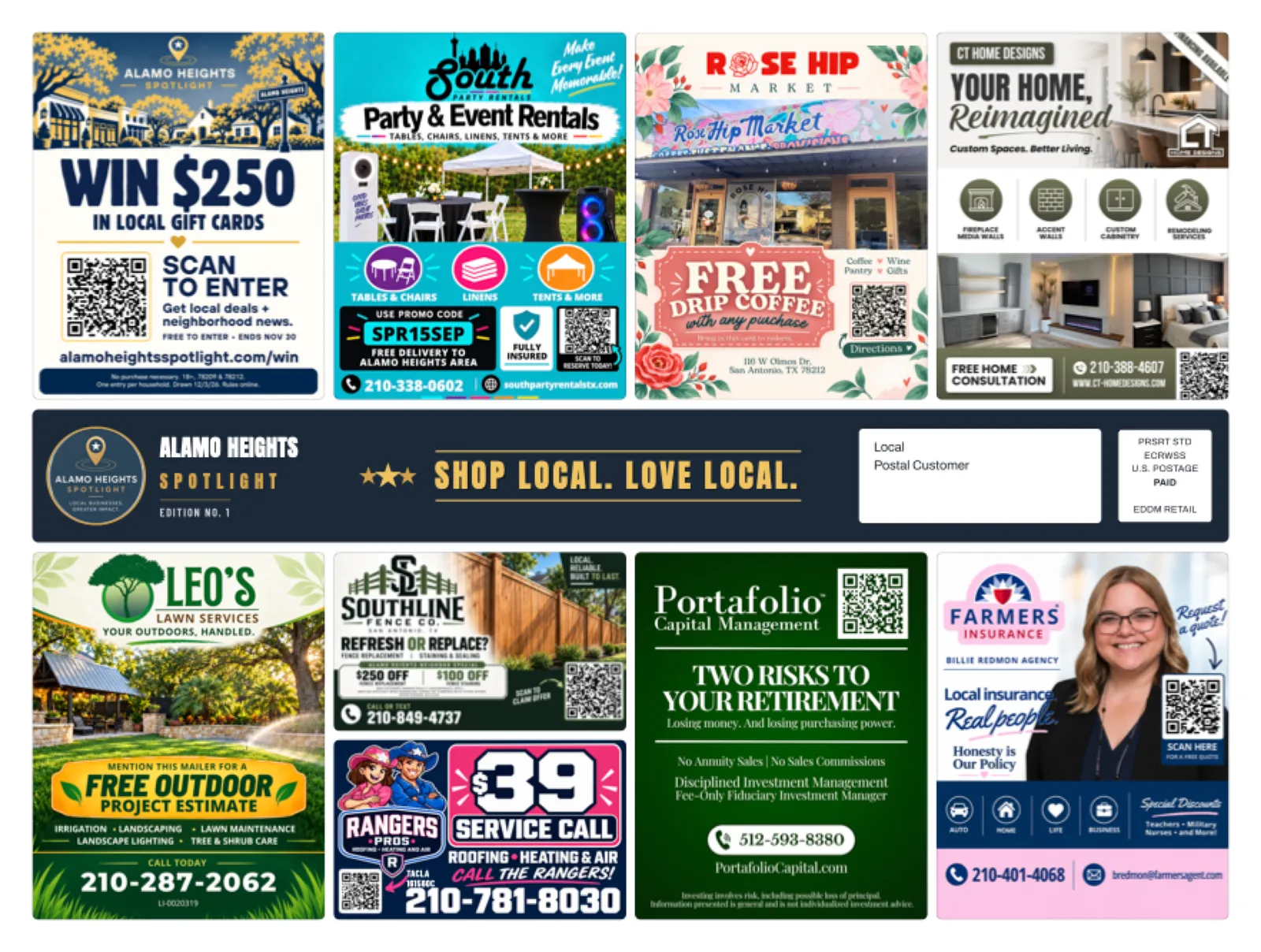 Front of sample Alamo Heights artwork — preview for Garden Ridge Spotlight